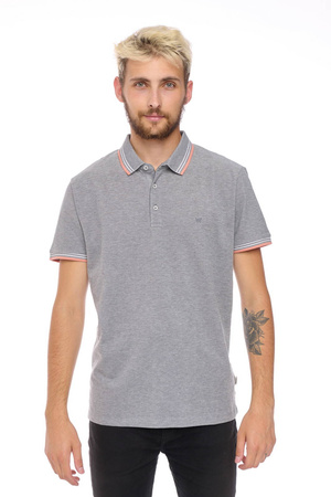 WRANGLER SS REFINED POLO COLD GREY W7D6KHXGN
